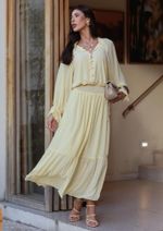 Vestido Chiffon Gabriella Amarelo