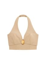 Blusa Alfaiataria Rubia Bege
