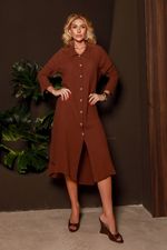 Camisa Chemise Resort Marrom