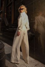 Calça Pantalona Jamile Areia