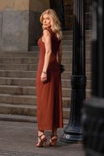 Vestido Fluity Andrea Marrom