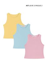 Kit Regata Melanie Rosa + Amarelo + Azul