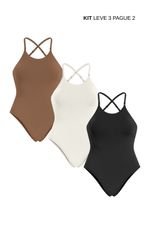 Kit Body Ashley Marrom+ Preto+ Off