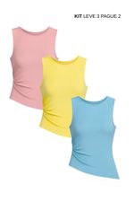 Kit Regata Karen Rosa + Amarelo + Azul