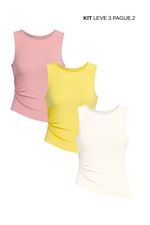 Kit Regata Karen Rosa + Amarelo + Off