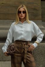 Camisa Cetim Aline Off White