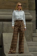Camisa Cetim Aline Off White