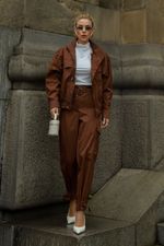 Calça Alfaiataria Cargo Thaís Marrom
