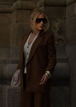Blazer Alfaiataria Nicole Marrom