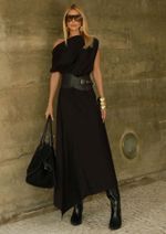 Vestido Assimétrico Aline Preto