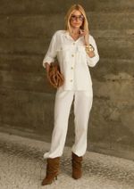 Calça Alfaiataria Ana Off White