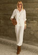 Calça Alfaiataria Ana Off White