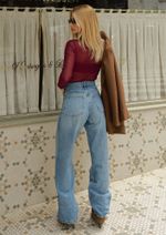  Blusa Tule Alessandra Burgundy