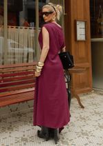 Vestido Assimétrico Aline Burgundy