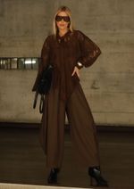 Blusa Renda Helena Marrom