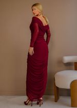 Vestido Tule Andressa Burgundy