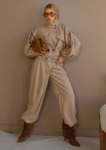 Calça Transpassada Lilian Bege