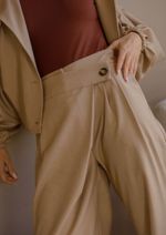 Calça Transpassada Lilian Bege