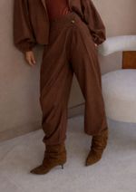 Calça Transpassada Lilian Marrom