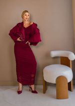 Jaqueta Suede Andrea Burgundy