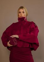 Jaqueta Suede Andrea Burgundy