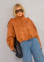 Jaqueta Suede Andrea Caramelo