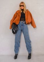 Jaqueta Suede Andrea Caramelo