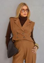 Colete Peplum Anelisa Caramelo