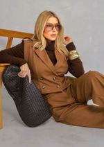 Colete Peplum Anelisa Caramelo