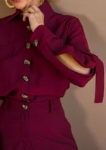 Camisa Alfaiataria Anne Burgundy