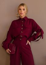 Camisa Alfaiataria Anne Burgundy