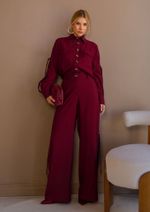 Calça Alfaiataria Anne Burgundy