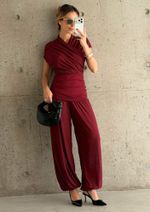 Calça Tule Lizandra Burgundy