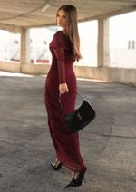 Vestido Tule Andressa Burgundy