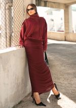 Vestido Tule Andressa Burgundy