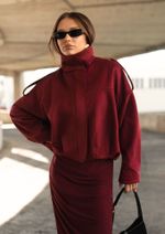 Jaqueta Suede Andrea Burgundy