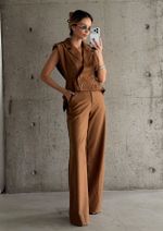 Colete Peplum Anelisa Caramelo