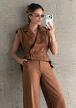 Colete Peplum Anelisa Caramelo