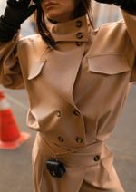 Calça Transpassada Lilian Bege