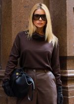 Tricot Gola Melina Marrom 