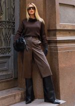 Tricot Gola Melina Marrom 