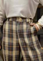Calça Xadrez Viviane Bege
