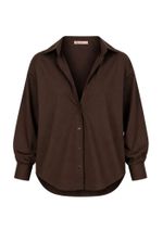 Camisa Tricoline Beatriz Marrom