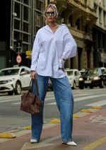 Camisa Tricoline Beatriz Off White