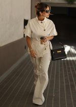 Calça Cargo Alfaiataria Jolie Off White