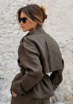 Parka 100% Linho Anelisa Verde
