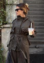Parka 100% Linho Anelisa Verde