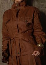 Parka 100% Linho Anelisa Marrom