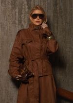 Parka 100% Linho Anelisa Marrom