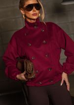 Jaqueta Suede Estella Burgundy